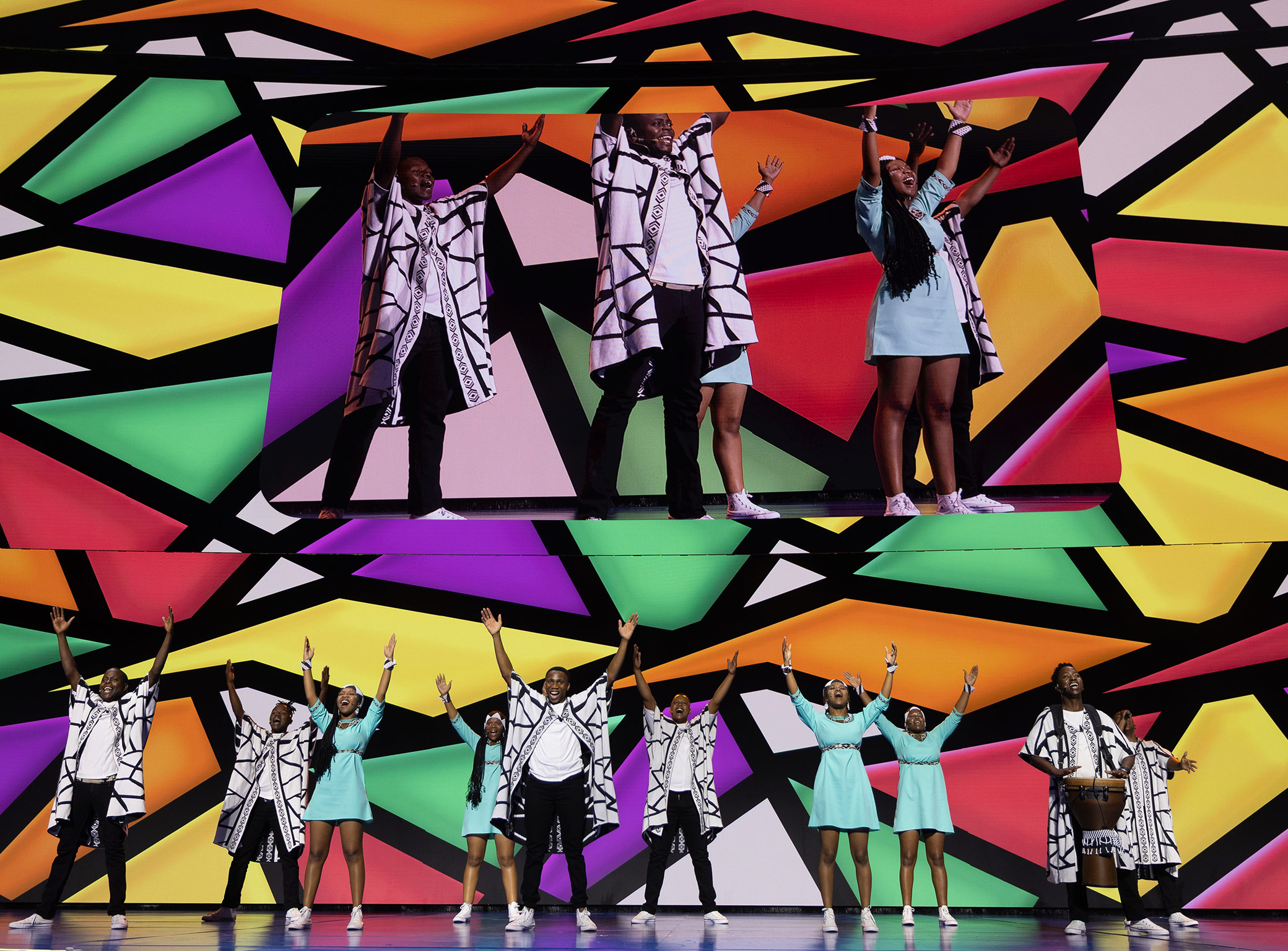 The Ndlovu Youth Choir spread joy with their soulful performance on the 2025 Associate Celebration stage.
