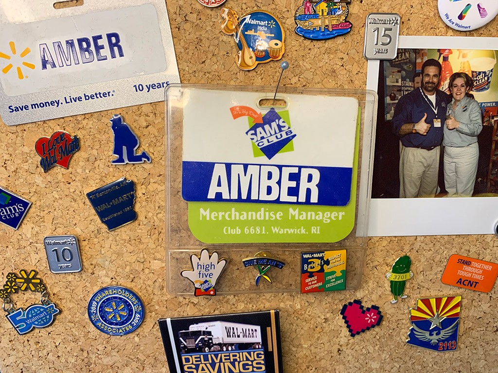 Amber's Walmart badge - a badge of honor!