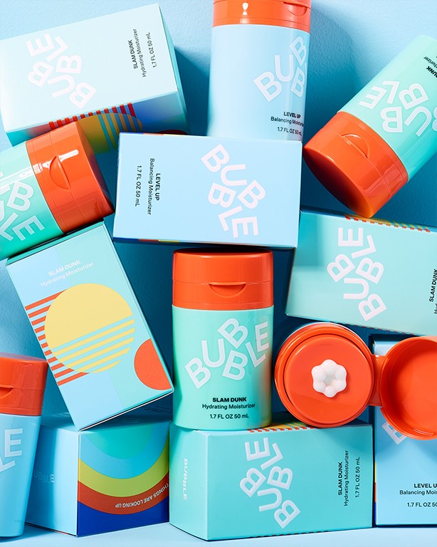 Bubble skincare products
