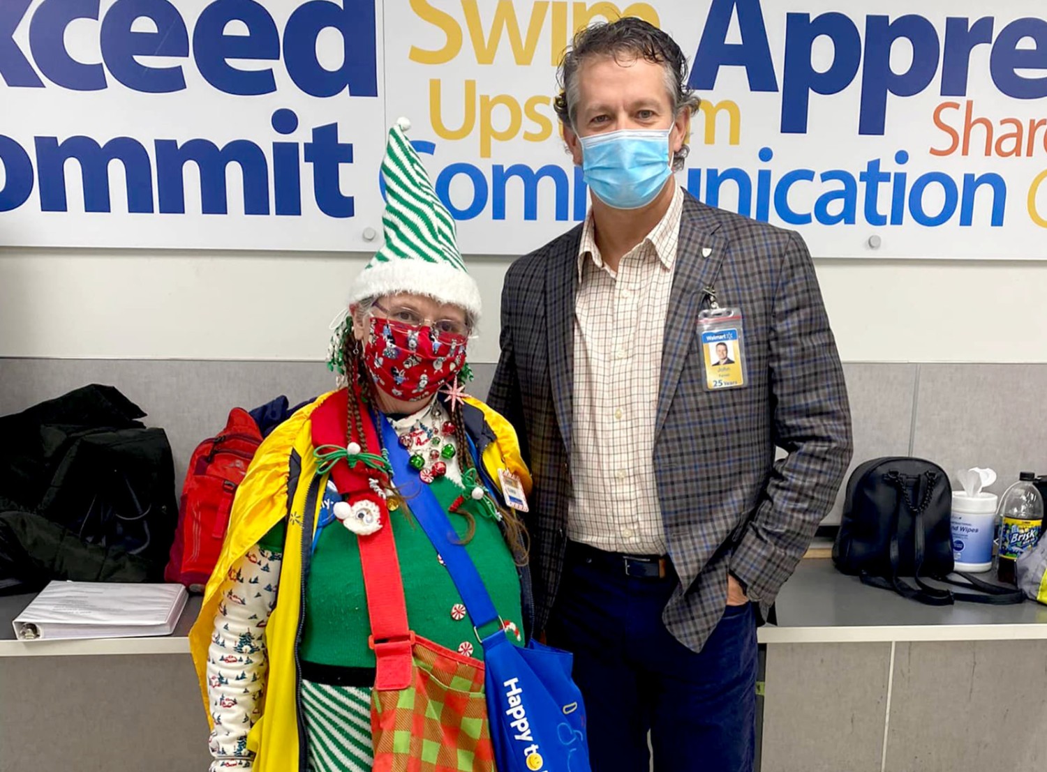 Eleanor Barnett with Walmart U.S. CEO John Furner
