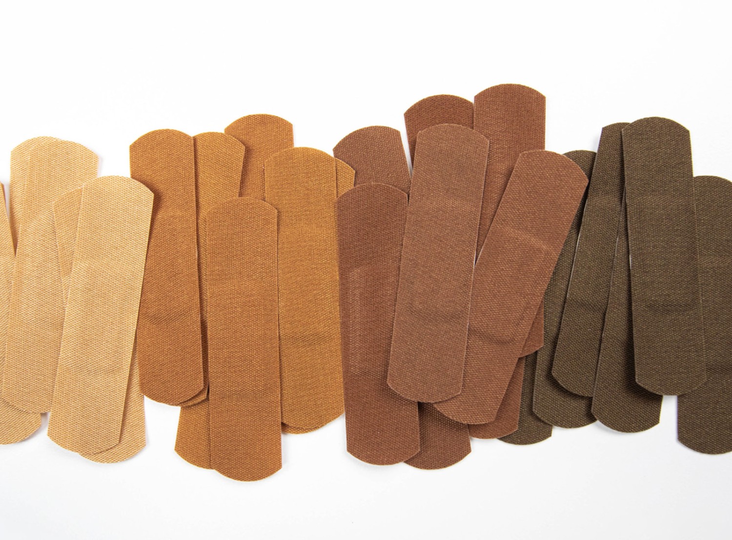 photo of a variety of skin tone bandages