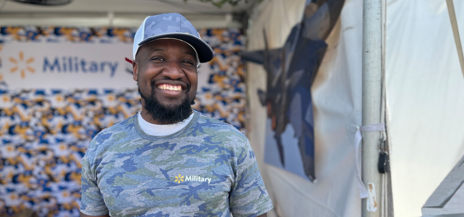 Military veteran, Dell Fletcher smiling at the camera
